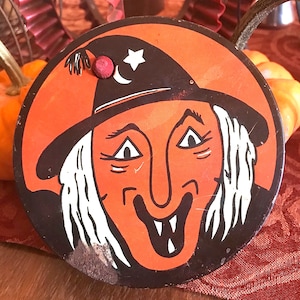 Tin Litho Halloween Ratchet Noisemaker From The Kirchhof Co. Made In U.S.A.