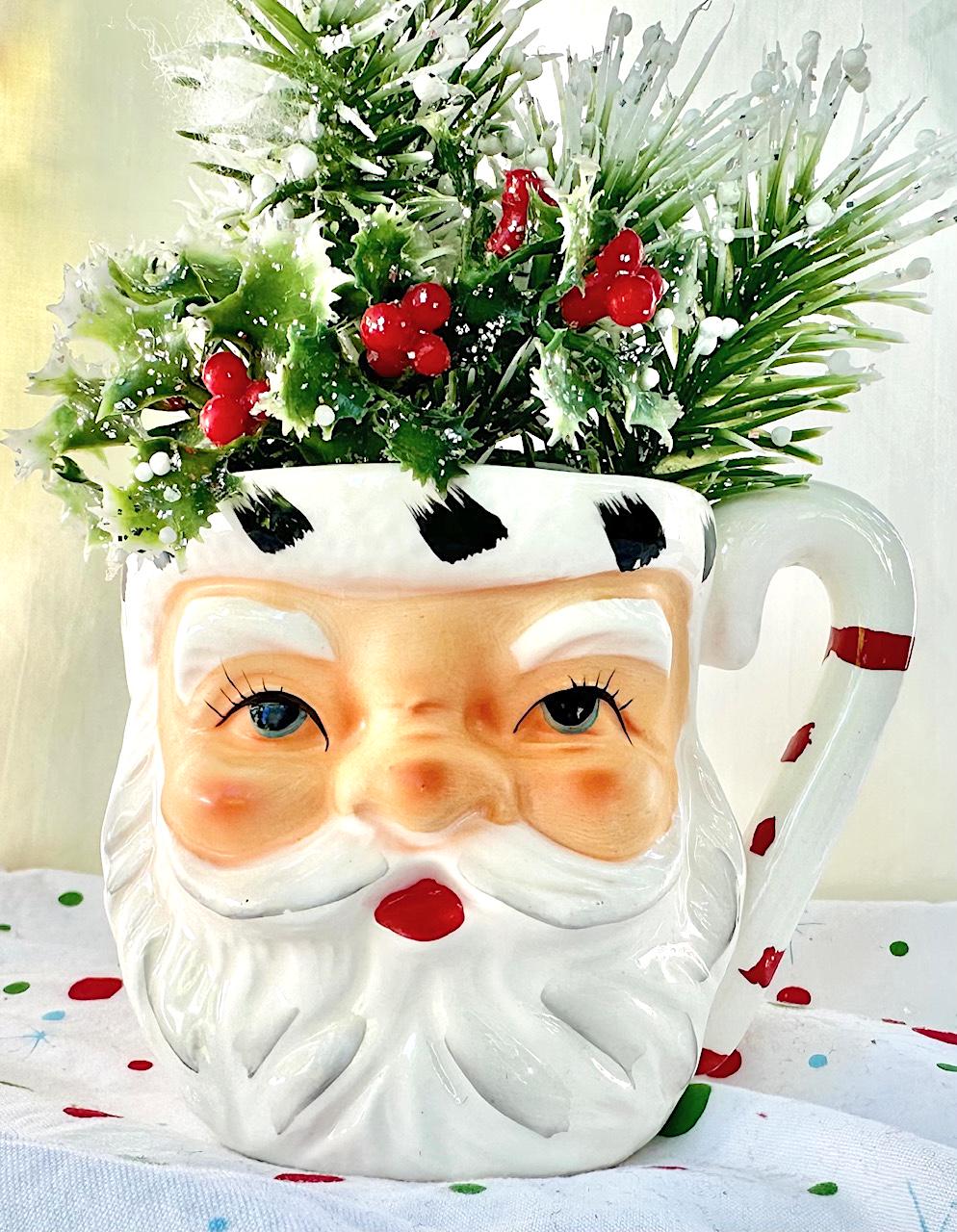 Hand Painted Double-sided Santa & Mrs. Claus Mug From Geo. Z