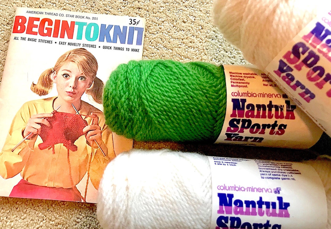 Howtoknit Instruction Book Plus Three Skeins of Nantuk Sports Yarn Etsy