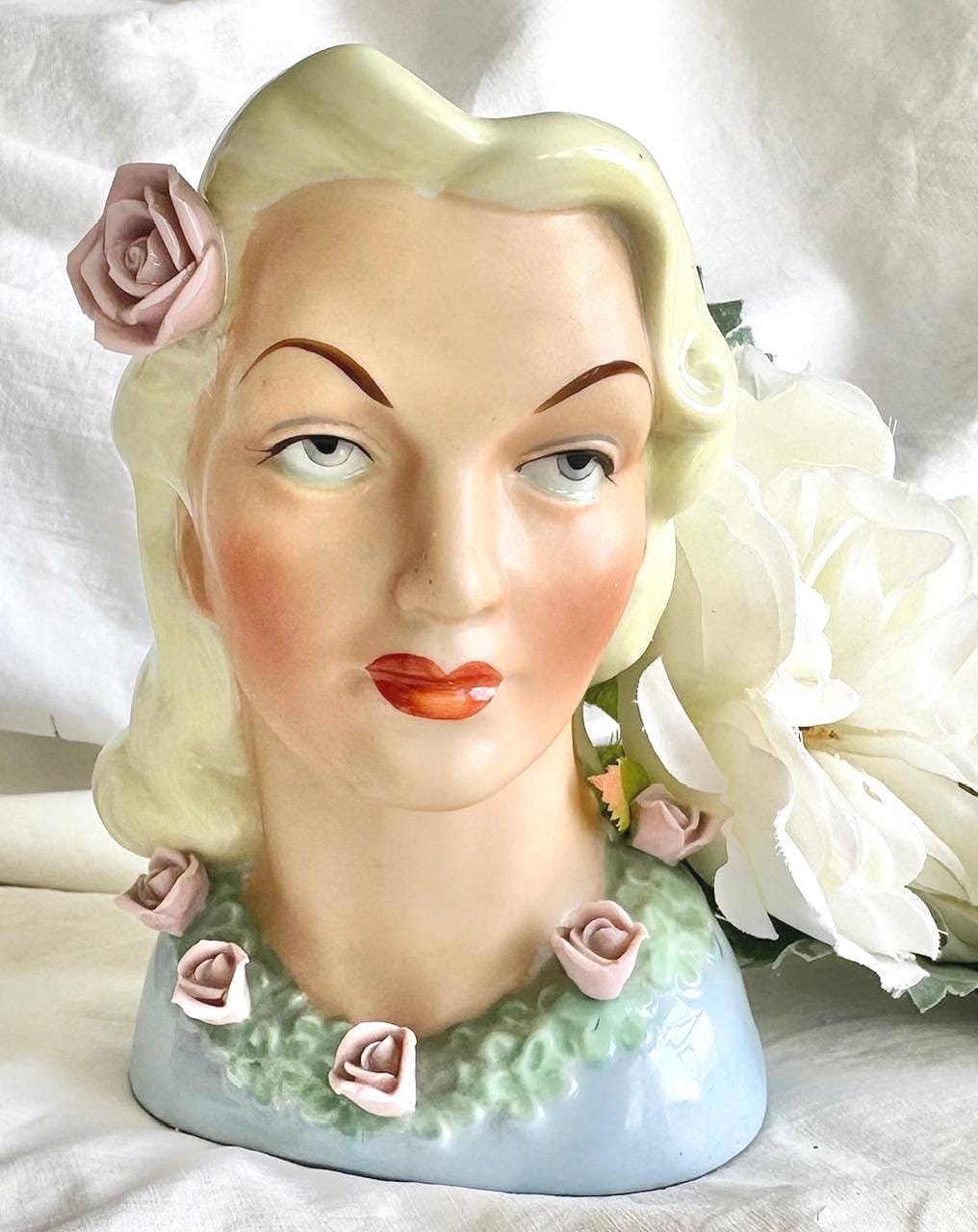 Napco Lady Head Vase - Etsy Canada