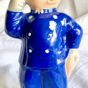 Hard Plastic Policeman Wind-Up Toy From Irwin Made In U.S.A.