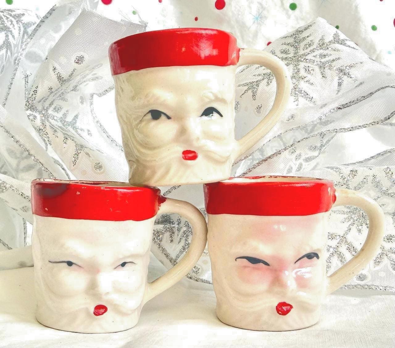 Vintage Miniature Ceramic Santa Japan - Etsy