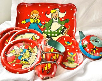 Ohio Art Tin Tea Set - Etsy
