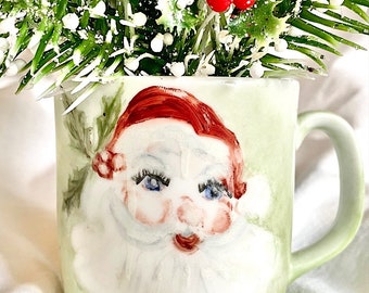 Unique Porcelain Santa Mug From Bareuther Waldsassen Bavaria-Germany
