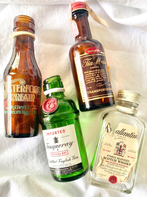 Set of Four Mini Liquor Bottles -  Sweden