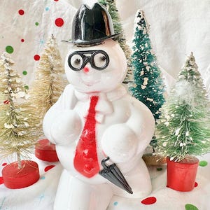 Cute Hard-To-Find Businessman Snowman From Rosbro