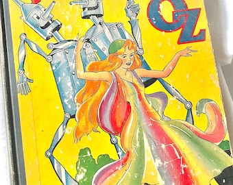Hard Cover Book &quot;The Tin Woodman of OZ&quot; By L. Frank Baum Featuring The &quot;Popular Edition&quot; 1940s Book Cover Design