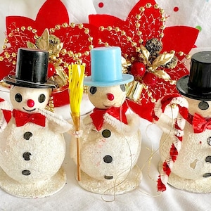 Darling Putz Snowman Ornaments Made In Japan – Each One Sold Individually