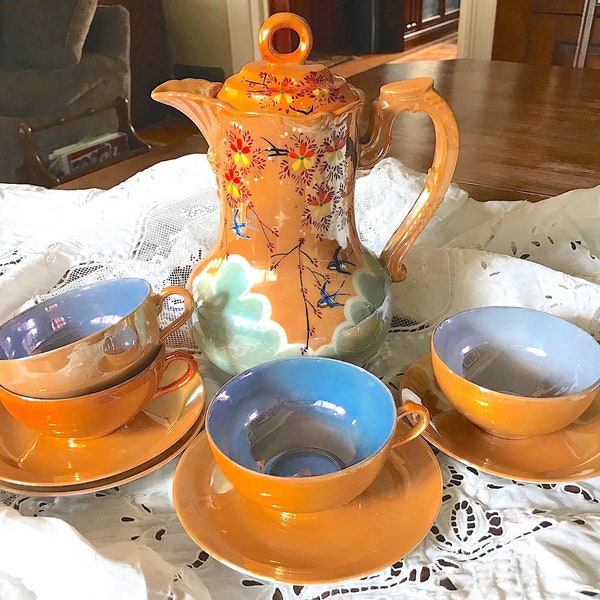 Luster Tea Set Lusterware Tea Set - Etsy