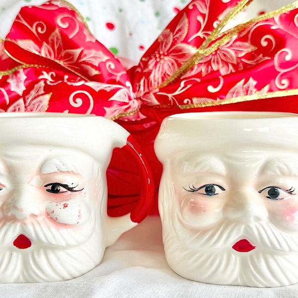 Hand Painted Santa Mugs Made In Japan – Each One Sold Individually