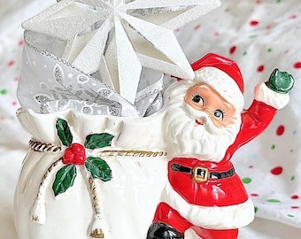 Maceta de Papá Noel pintada a mano de Nippon Yoko Boeki, hecha en Japón