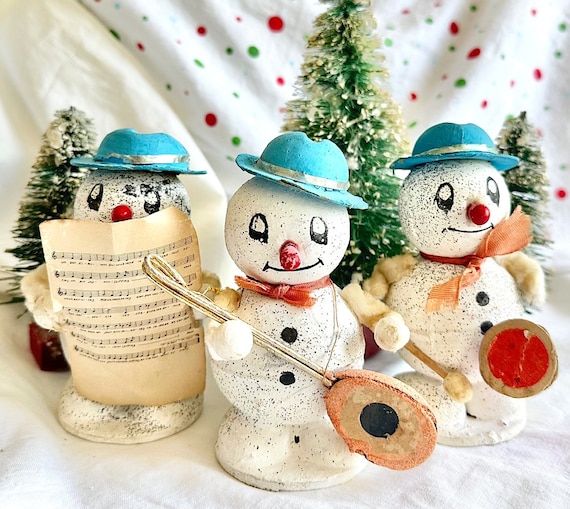 Musical Putz Snowmen Made in Japan – Each One Sold Individually - Etsy