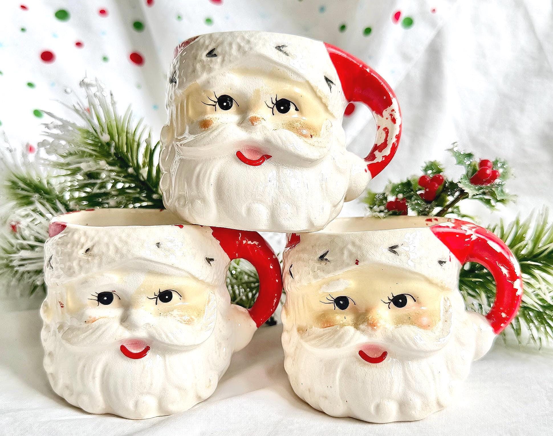 磁器　ヴィンテージ￼ サンタクロース　レア Rare Vintage Santa Mug - Etsy