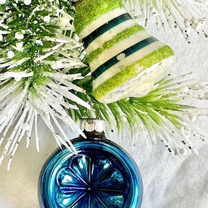 Set Of Two Mercury Glass Ornaments Made In The USA