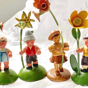 ONLY ONE LEFT! Erzgebirge Folk Art 'Flower Child' Made In Germany