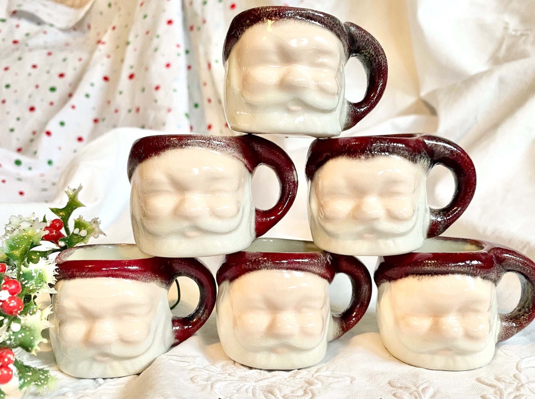 Unique Handmade Miniature Santa Mugs Each One Sold - Etsy Canada
