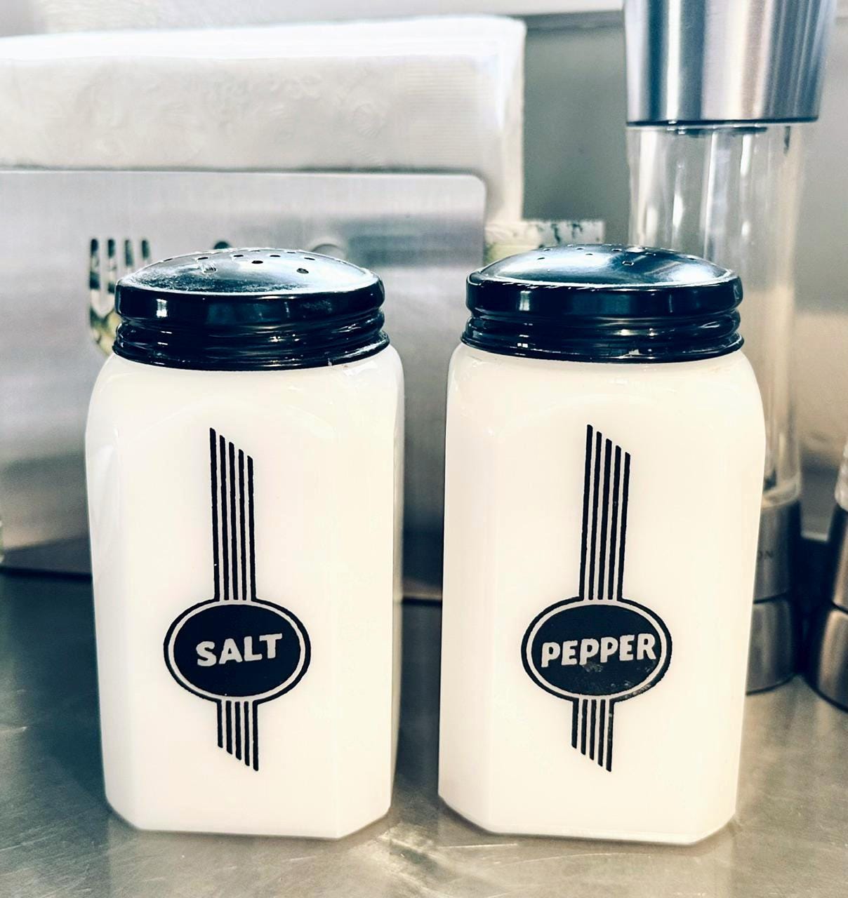 Fireking Salt and Pepper Shakers - Etsy