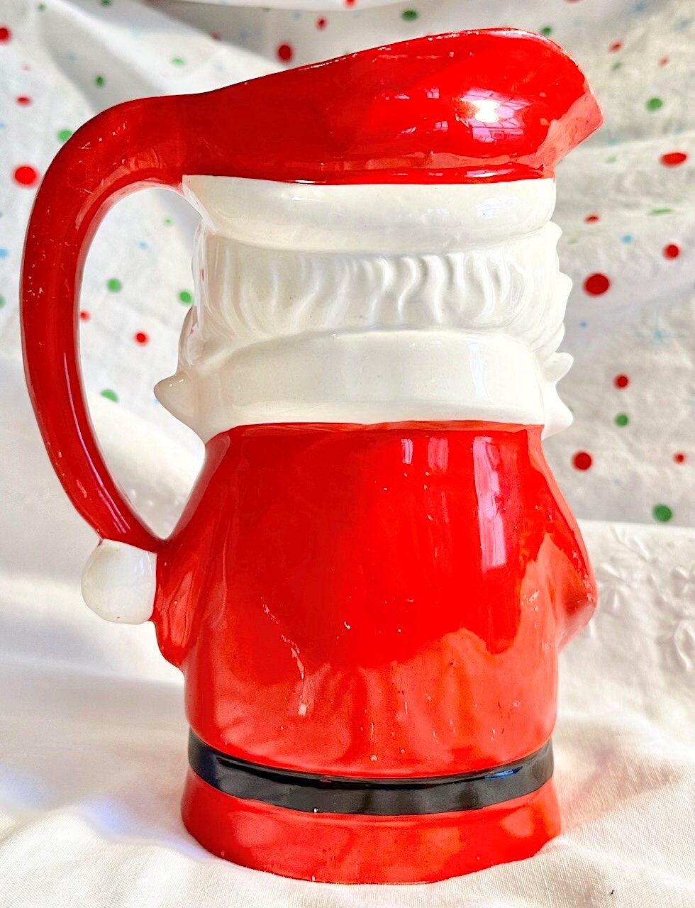 Hand-painted Santa Pitcher From Wales Japan - Etsy