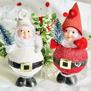 Cute Roly-Poly Putz Santa Ornaments Made In Japan – Each One Sold Individually
