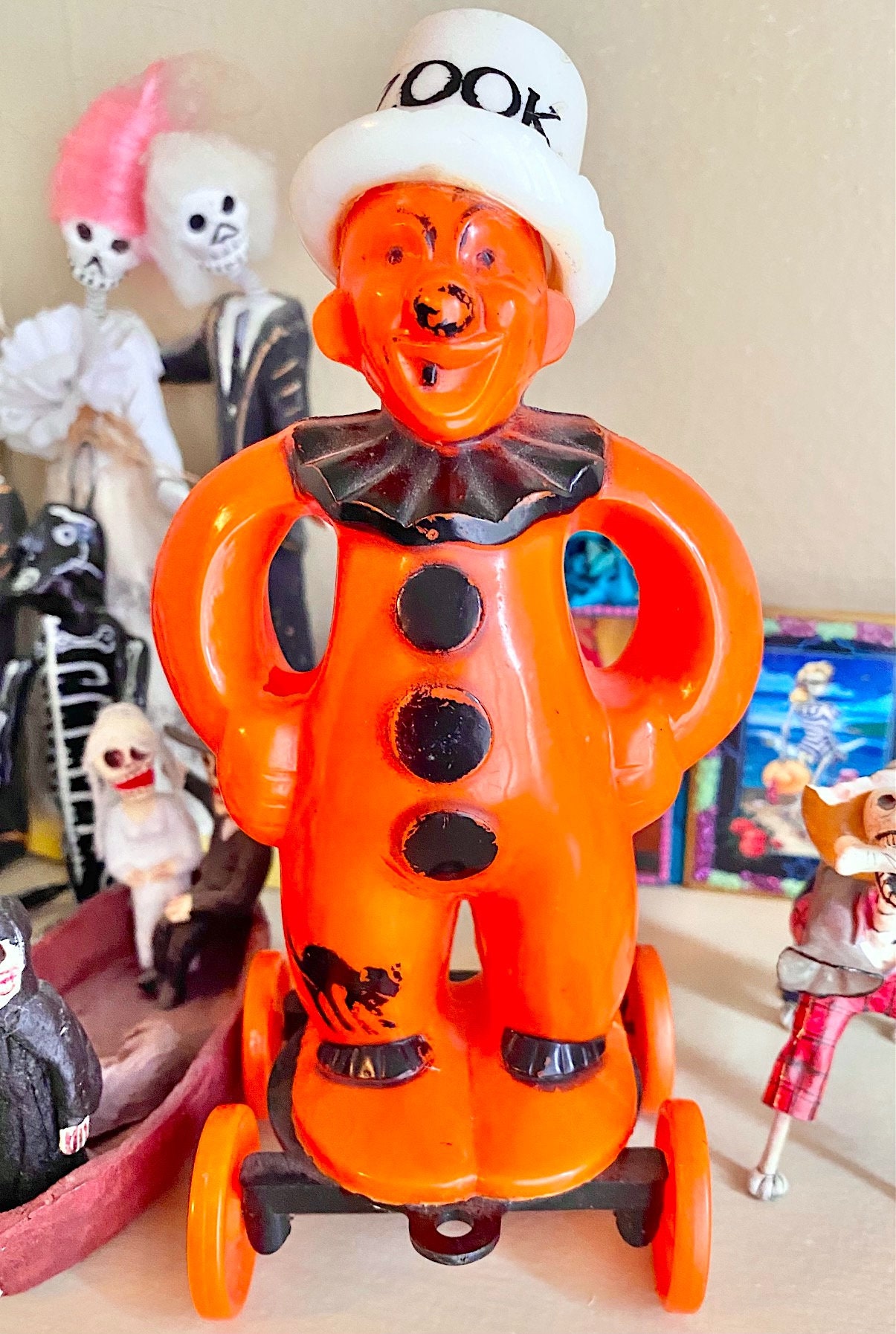Zook the Halloween Clown Pull Toy From Rosbro - Etsy