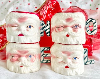 NOEL Winking Santa Mug Set From Lipper & Mann Creations