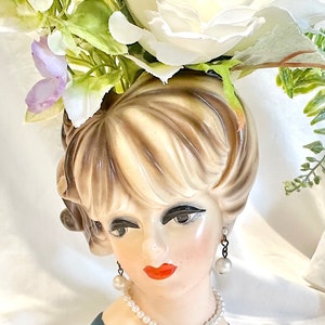 Pretty Lady Head Vase From Napcoware