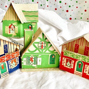 Hard-To-Find Printed Putz Village Houses – Each One Sold Individually