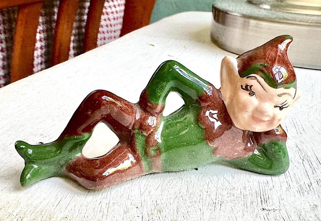 Hand-painted Vintage Pixie Figurine - Etsy