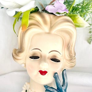 Pretty Hand-Painted Lady Head Vase