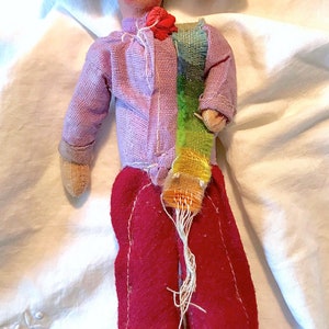 Handmade Folk Art Souvenir Doll From Mexico