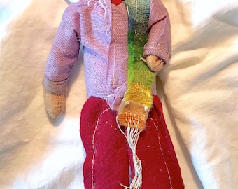 Handmade Souvenir Folk Art Doll Made In Mexico
