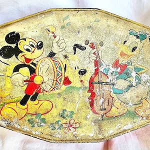 Scatola di latta per caramelle Shabby di George W. Horner & Co. Ltd. Made in England
