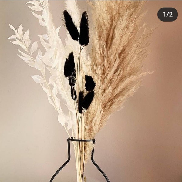 AUDREY- Mono Pampas Grass Bouquet with black bunnytails| Pampas Grass | Home Decor| Dried Flower Bouquets | UK|