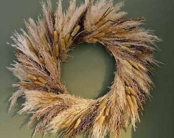 Indoor Mixed Dried Flowers &  Pampas Grass Wreath| Christmas wreath| Christmas Décor |UK| Festive Decorations |Seasonal