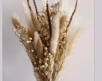 Mini Dried Flower Bouquet, Pampas Grass, Bunny Tails