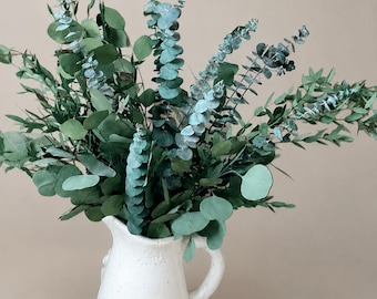 Preserved Mixed Eucalyptus Arrangement| Preserved foliage | Rustic Home Décor