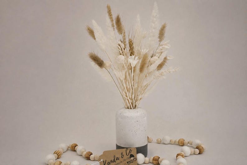 Mini Dried Flower Bouquet with Pampas Grass & Bunny Tails