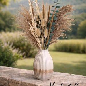 Dried Flower Bouquet, Pampas Grass, Oats, Bunny Tails