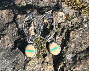 Royston Ribbon Turquoise and Sterling Silver Post Earrings