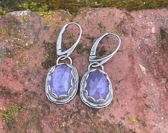 Tanzanite and Sterling Silver Earrings