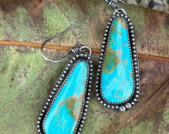 Kingman Turquoise and Sterling Silver Earrings