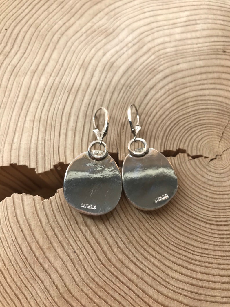 White Buffalo and FineSterling Silver Earrings Free U.S Shipping