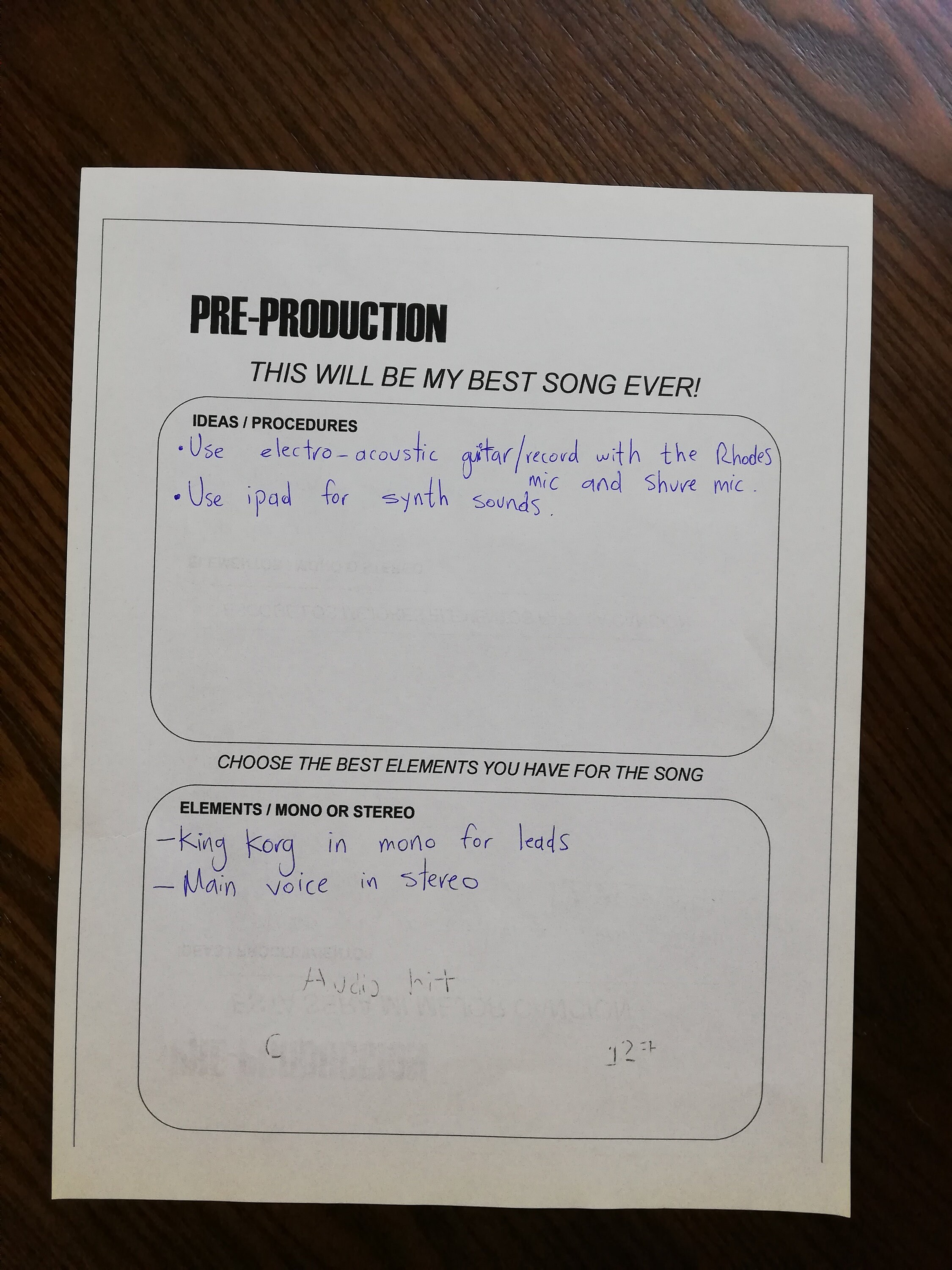 SONG PRODUCTION SHEETS for music creation home and Etsy