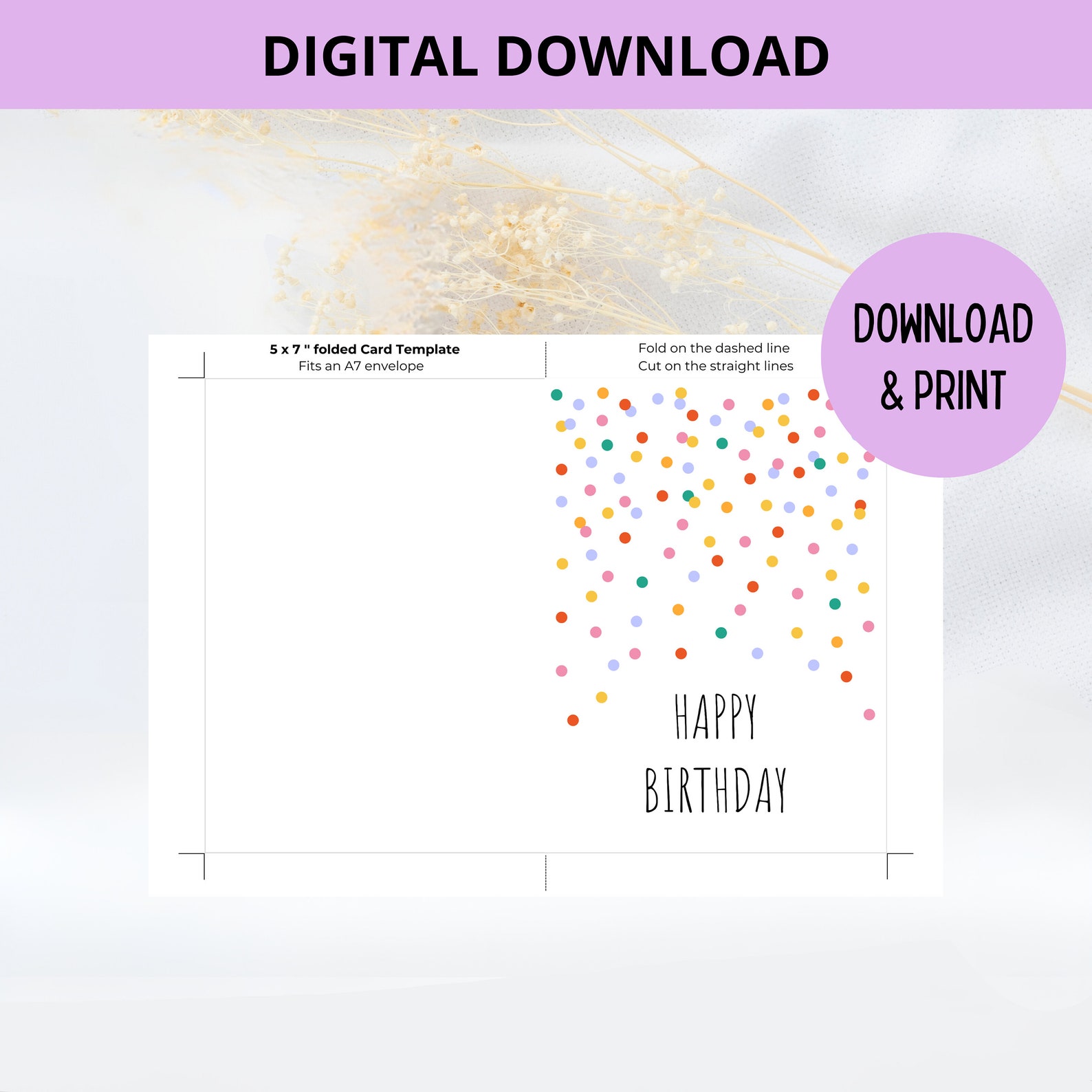Printable Birthday Card Funny Cute Instant Download PDF - Etsy
