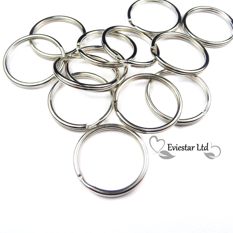 Steel Nickel Plated BULK 500PCS Double Split Rings KRS Ideal for Keys and Crafts 24mm Key Rings Jewellery Findings
