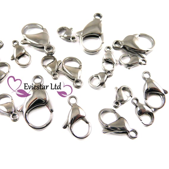 Stainless Steel Lobster Claw Clasps 15mm x 9mm Jewellery Making Findings NEW UK