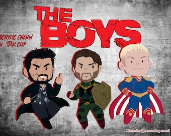THE BOYS Acrylic Charms - Homelander, Billy Butcher, and Soldier Boy