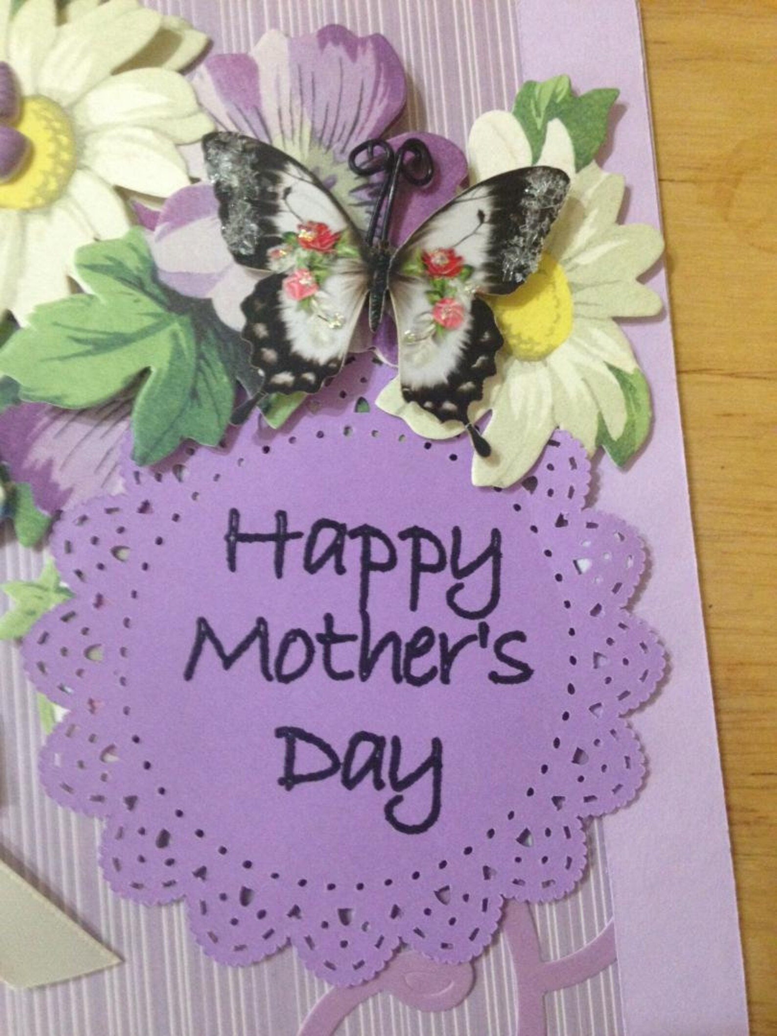 Colorful Mother's Day Card Lavender Background with Etsy