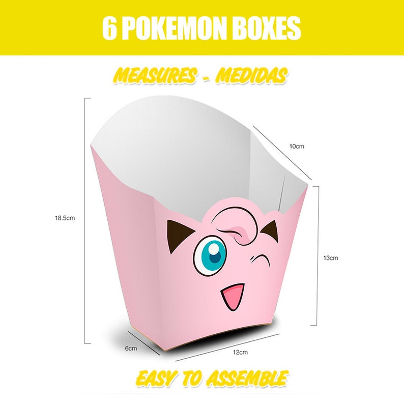 6 Pokemon Boxes Ready to Print Instant Download Etsy