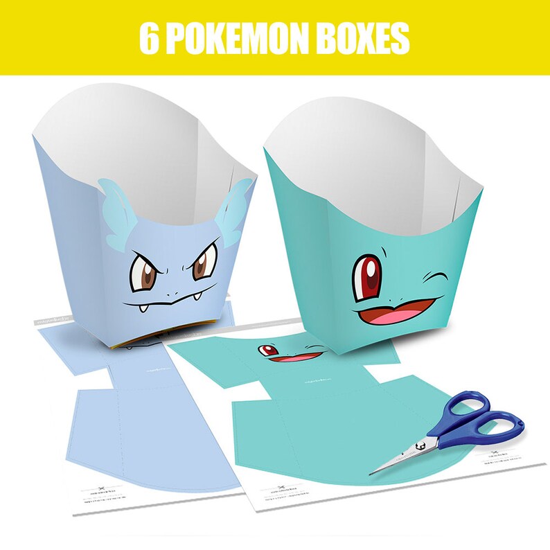 6 Pokemon Boxes Ready to Print Instant Download Etsy